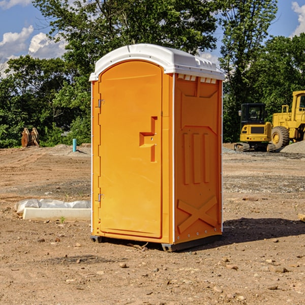 how often are the porta potties cleaned and serviced during a rental period in Raccoon